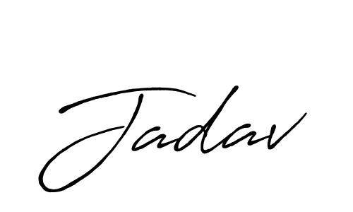 Design your own signature with our free online signature maker. With this signature software, you can create a handwritten (Antro_Vectra_Bolder) signature for name Jadav. Jadav signature style 7 images and pictures png