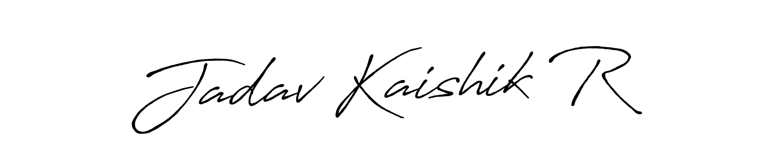 Here are the top 10 professional signature styles for the name Jadav Kaishik R. These are the best autograph styles you can use for your name. Jadav Kaishik R signature style 7 images and pictures png