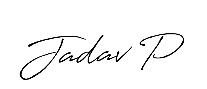 Similarly Antro_Vectra_Bolder is the best handwritten signature design. Signature creator online .You can use it as an online autograph creator for name Jadav P. Jadav P signature style 7 images and pictures png