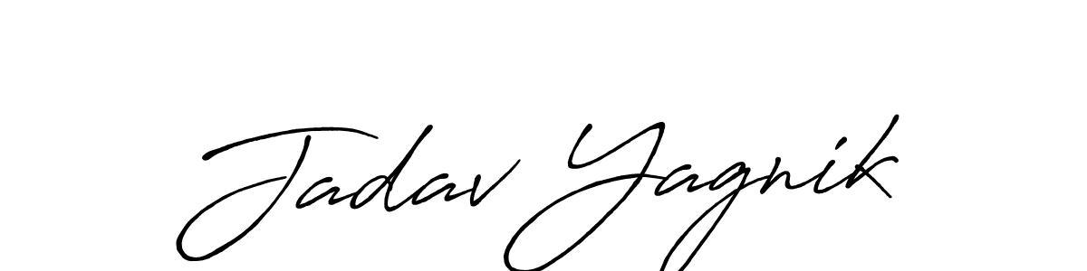 Also You can easily find your signature by using the search form. We will create Jadav Yagnik name handwritten signature images for you free of cost using Antro_Vectra_Bolder sign style. Jadav Yagnik signature style 7 images and pictures png