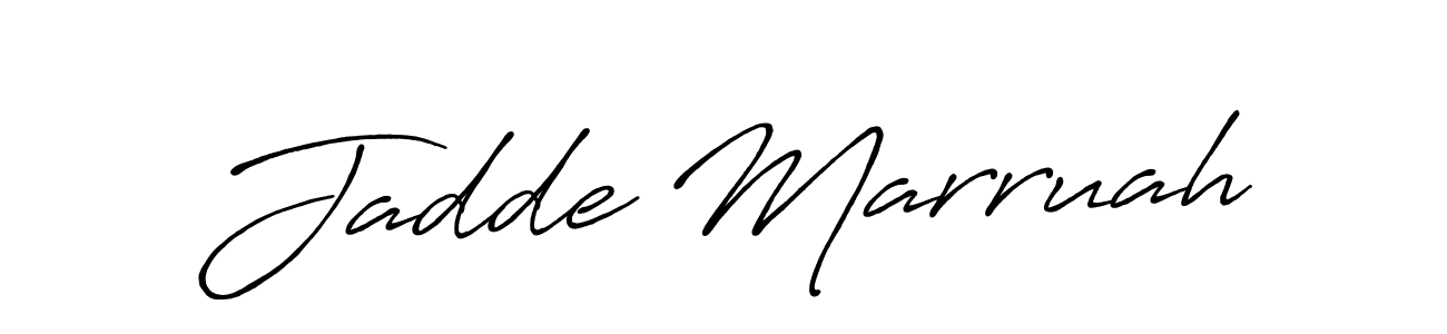 Make a beautiful signature design for name Jadde Marruah. With this signature (Antro_Vectra_Bolder) style, you can create a handwritten signature for free. Jadde Marruah signature style 7 images and pictures png