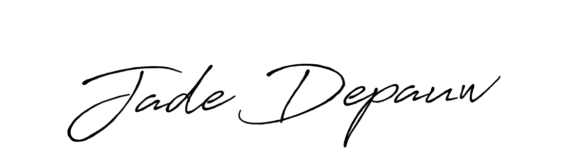 Make a beautiful signature design for name Jade Depauw. With this signature (Antro_Vectra_Bolder) style, you can create a handwritten signature for free. Jade Depauw signature style 7 images and pictures png