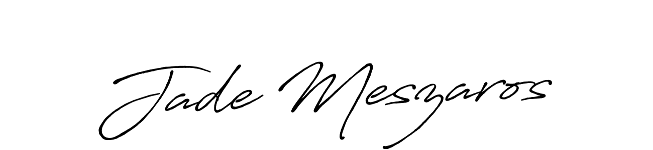How to make Jade Meszaros name signature. Use Antro_Vectra_Bolder style for creating short signs online. This is the latest handwritten sign. Jade Meszaros signature style 7 images and pictures png
