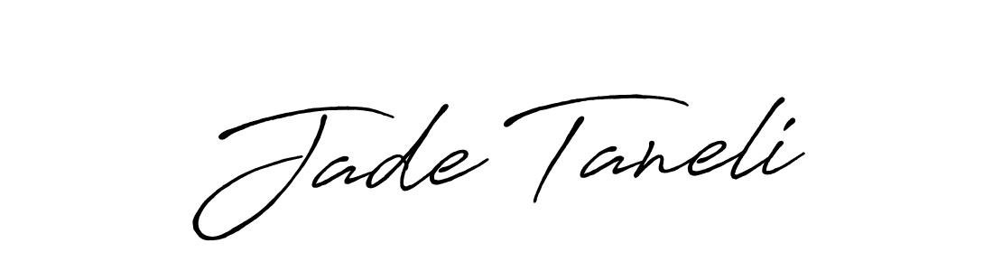Create a beautiful signature design for name Jade Taneli. With this signature (Antro_Vectra_Bolder) fonts, you can make a handwritten signature for free. Jade Taneli signature style 7 images and pictures png