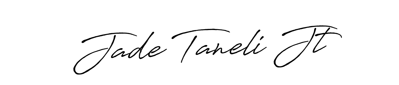 How to make Jade Taneli Jt signature? Antro_Vectra_Bolder is a professional autograph style. Create handwritten signature for Jade Taneli Jt name. Jade Taneli Jt signature style 7 images and pictures png