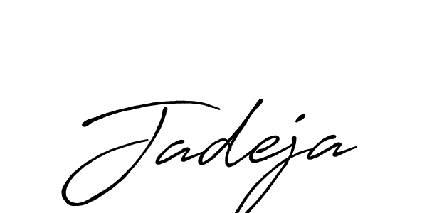 Also we have Jadeja name is the best signature style. Create professional handwritten signature collection using Antro_Vectra_Bolder autograph style. Jadeja signature style 7 images and pictures png