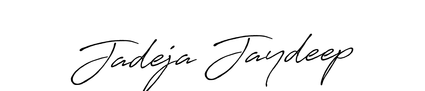 Also we have Jadeja Jaydeep name is the best signature style. Create professional handwritten signature collection using Antro_Vectra_Bolder autograph style. Jadeja Jaydeep signature style 7 images and pictures png