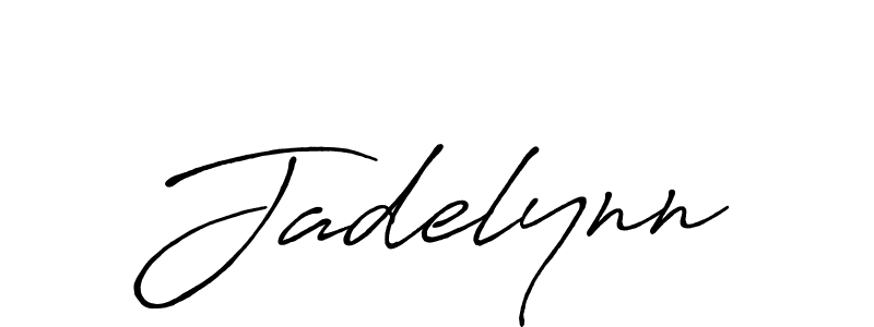 Make a beautiful signature design for name Jadelynn. With this signature (Antro_Vectra_Bolder) style, you can create a handwritten signature for free. Jadelynn signature style 7 images and pictures png