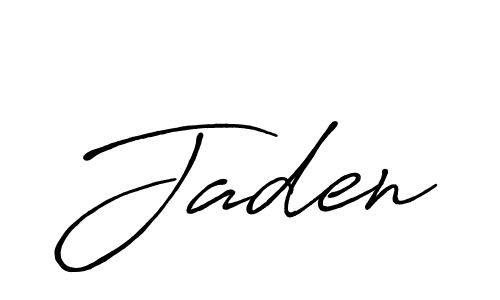 Use a signature maker to create a handwritten signature online. With this signature software, you can design (Antro_Vectra_Bolder) your own signature for name Jaden. Jaden signature style 7 images and pictures png