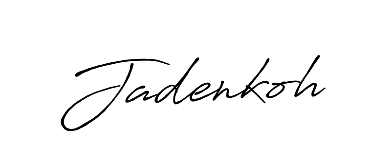 Jadenkoh stylish signature style. Best Handwritten Sign (Antro_Vectra_Bolder) for my name. Handwritten Signature Collection Ideas for my name Jadenkoh. Jadenkoh signature style 7 images and pictures png