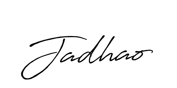 You should practise on your own different ways (Antro_Vectra_Bolder) to write your name (Jadhao) in signature. don't let someone else do it for you. Jadhao signature style 7 images and pictures png