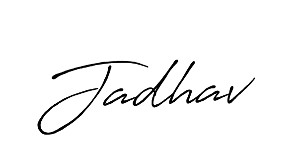 Design your own signature with our free online signature maker. With this signature software, you can create a handwritten (Antro_Vectra_Bolder) signature for name Jadhav. Jadhav signature style 7 images and pictures png