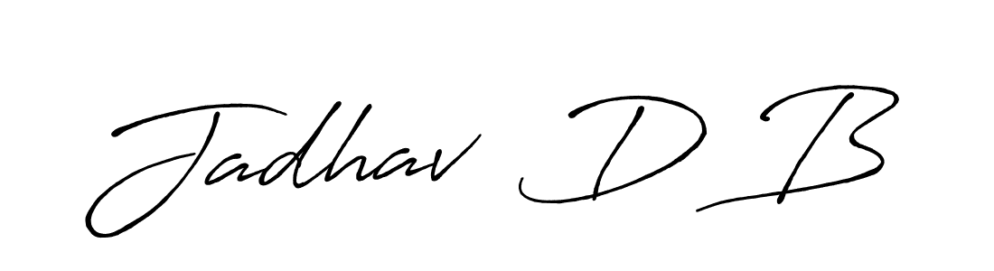 Use a signature maker to create a handwritten signature online. With this signature software, you can design (Antro_Vectra_Bolder) your own signature for name Jadhav  D B. Jadhav  D B signature style 7 images and pictures png