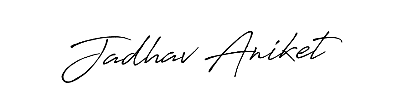 Similarly Antro_Vectra_Bolder is the best handwritten signature design. Signature creator online .You can use it as an online autograph creator for name Jadhav Aniket. Jadhav Aniket signature style 7 images and pictures png