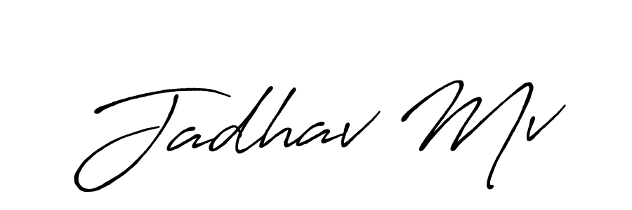 It looks lik you need a new signature style for name Jadhav Mv. Design unique handwritten (Antro_Vectra_Bolder) signature with our free signature maker in just a few clicks. Jadhav Mv signature style 7 images and pictures png