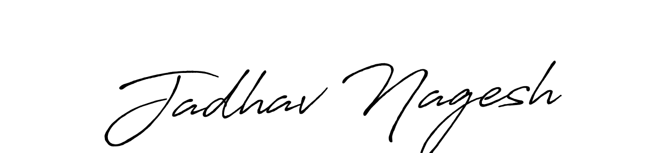 Use a signature maker to create a handwritten signature online. With this signature software, you can design (Antro_Vectra_Bolder) your own signature for name Jadhav Nagesh. Jadhav Nagesh signature style 7 images and pictures png