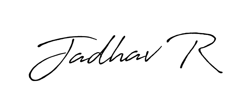 How to make Jadhav R signature? Antro_Vectra_Bolder is a professional autograph style. Create handwritten signature for Jadhav R name. Jadhav R signature style 7 images and pictures png