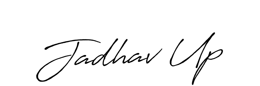 How to make Jadhav Up name signature. Use Antro_Vectra_Bolder style for creating short signs online. This is the latest handwritten sign. Jadhav Up signature style 7 images and pictures png