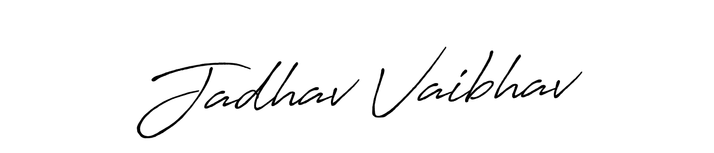 Use a signature maker to create a handwritten signature online. With this signature software, you can design (Antro_Vectra_Bolder) your own signature for name Jadhav Vaibhav. Jadhav Vaibhav signature style 7 images and pictures png