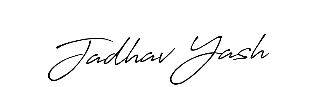 Also You can easily find your signature by using the search form. We will create Jadhav Yash name handwritten signature images for you free of cost using Antro_Vectra_Bolder sign style. Jadhav Yash signature style 7 images and pictures png