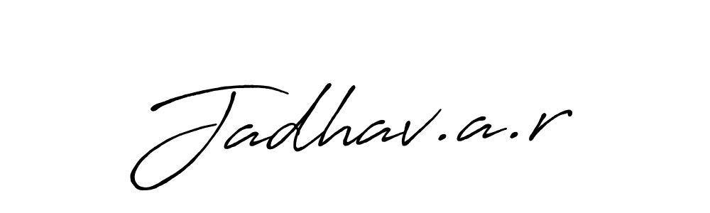 You should practise on your own different ways (Antro_Vectra_Bolder) to write your name (Jadhav.a.r) in signature. don't let someone else do it for you. Jadhav.a.r signature style 7 images and pictures png