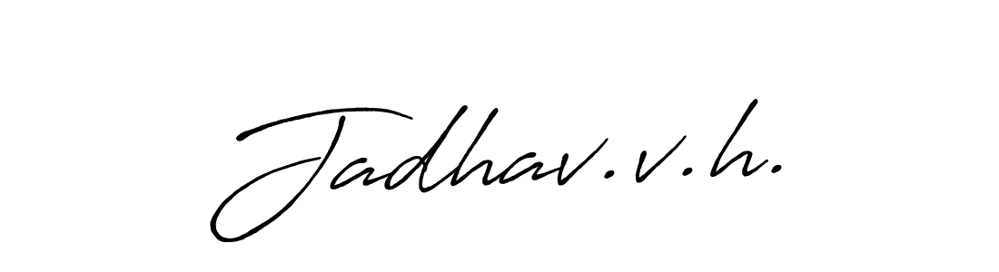 Make a beautiful signature design for name Jadhav.v.h.. Use this online signature maker to create a handwritten signature for free. Jadhav.v.h. signature style 7 images and pictures png