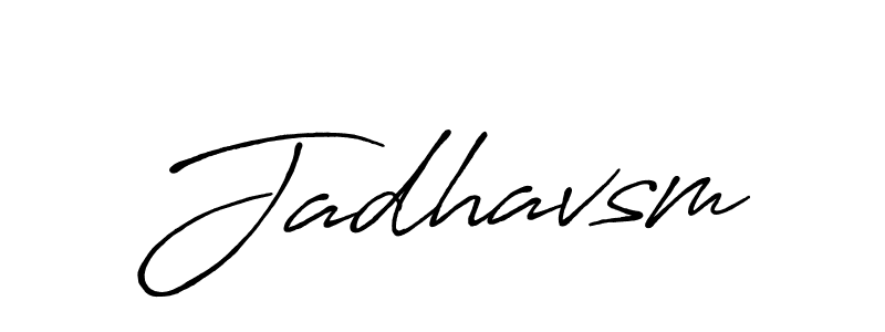 Make a beautiful signature design for name Jadhavsm. With this signature (Antro_Vectra_Bolder) style, you can create a handwritten signature for free. Jadhavsm signature style 7 images and pictures png
