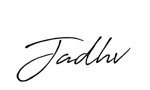 Similarly Antro_Vectra_Bolder is the best handwritten signature design. Signature creator online .You can use it as an online autograph creator for name Jadhv. Jadhv signature style 7 images and pictures png