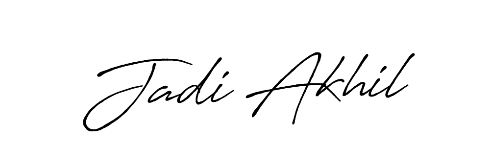 The best way (Antro_Vectra_Bolder) to make a short signature is to pick only two or three words in your name. The name Jadi Akhil include a total of six letters. For converting this name. Jadi Akhil signature style 7 images and pictures png