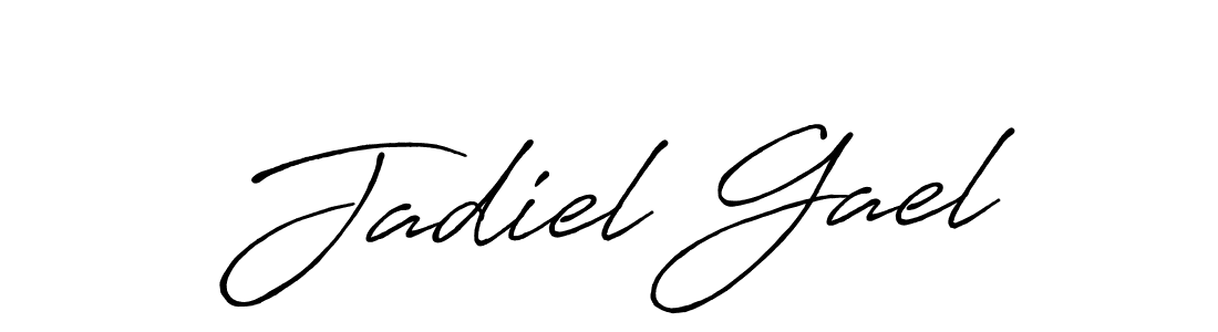 Jadiel Gael stylish signature style. Best Handwritten Sign (Antro_Vectra_Bolder) for my name. Handwritten Signature Collection Ideas for my name Jadiel Gael. Jadiel Gael signature style 7 images and pictures png