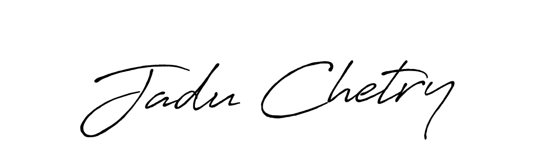 Use a signature maker to create a handwritten signature online. With this signature software, you can design (Antro_Vectra_Bolder) your own signature for name Jadu Chetry. Jadu Chetry signature style 7 images and pictures png