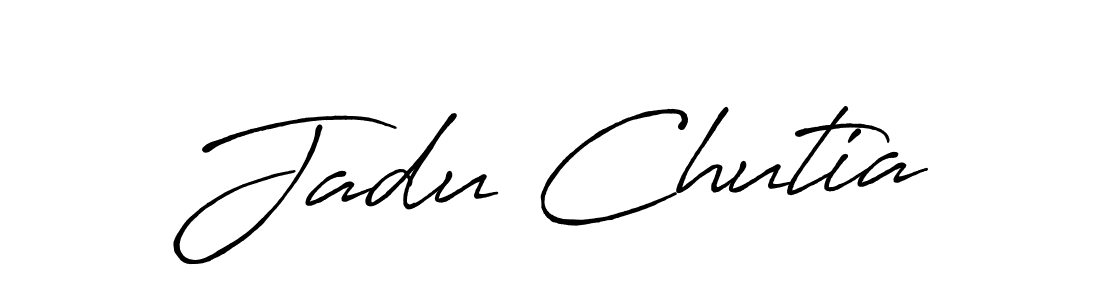 The best way (Antro_Vectra_Bolder) to make a short signature is to pick only two or three words in your name. The name Jadu Chutia include a total of six letters. For converting this name. Jadu Chutia signature style 7 images and pictures png