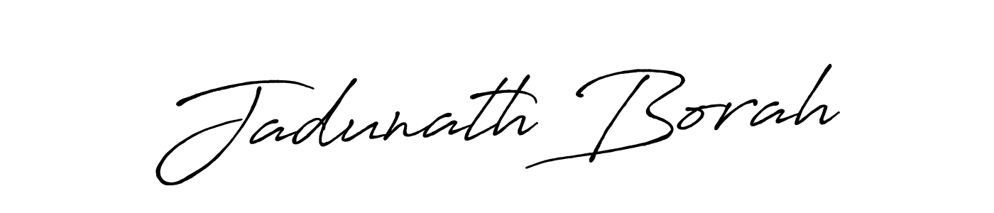 How to make Jadunath Borah name signature. Use Antro_Vectra_Bolder style for creating short signs online. This is the latest handwritten sign. Jadunath Borah signature style 7 images and pictures png