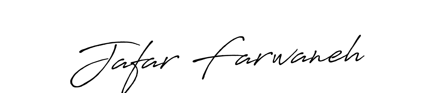 Make a beautiful signature design for name Jafar Farwaneh. With this signature (Antro_Vectra_Bolder) style, you can create a handwritten signature for free. Jafar Farwaneh signature style 7 images and pictures png