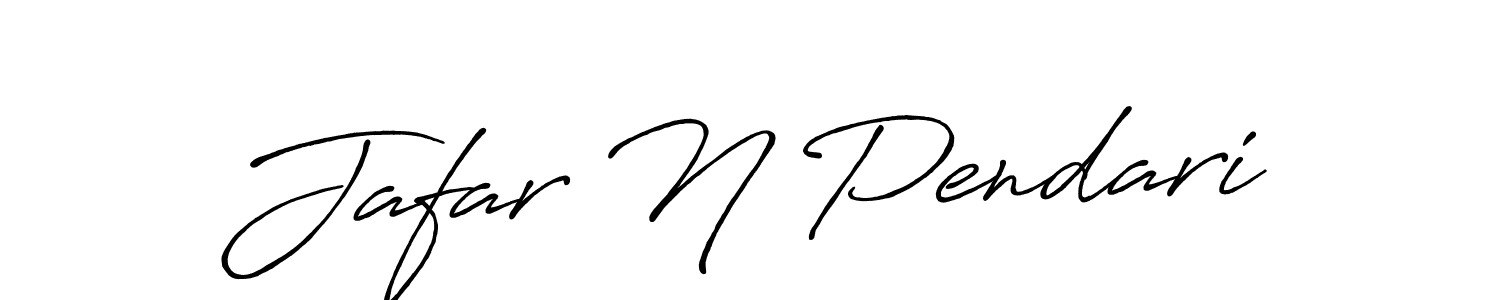 How to make Jafar N Pendari name signature. Use Antro_Vectra_Bolder style for creating short signs online. This is the latest handwritten sign. Jafar N Pendari signature style 7 images and pictures png