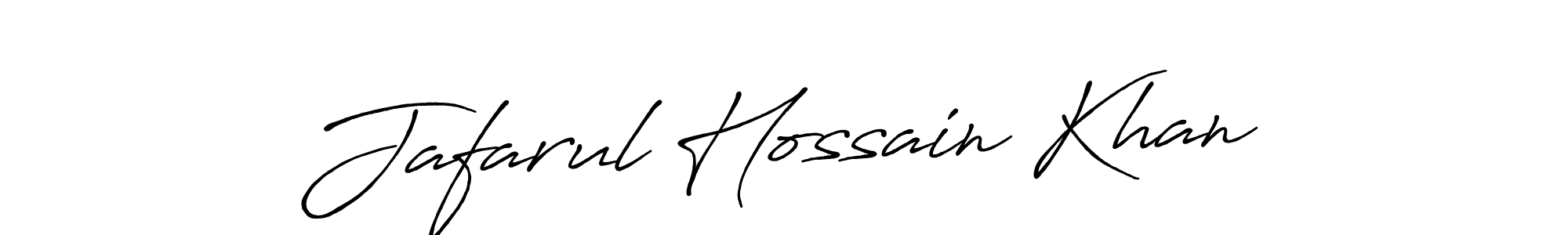 Make a beautiful signature design for name Jafarul Hossain Khan. With this signature (Antro_Vectra_Bolder) style, you can create a handwritten signature for free. Jafarul Hossain Khan signature style 7 images and pictures png