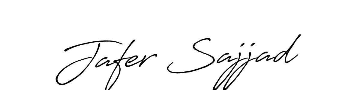 How to make Jafer Sajjad name signature. Use Antro_Vectra_Bolder style for creating short signs online. This is the latest handwritten sign. Jafer Sajjad signature style 7 images and pictures png