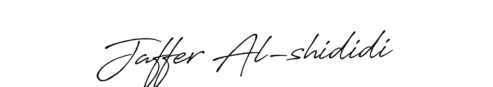 Create a beautiful signature design for name Jaffer Al-shididi. With this signature (Antro_Vectra_Bolder) fonts, you can make a handwritten signature for free. Jaffer Al-shididi signature style 7 images and pictures png