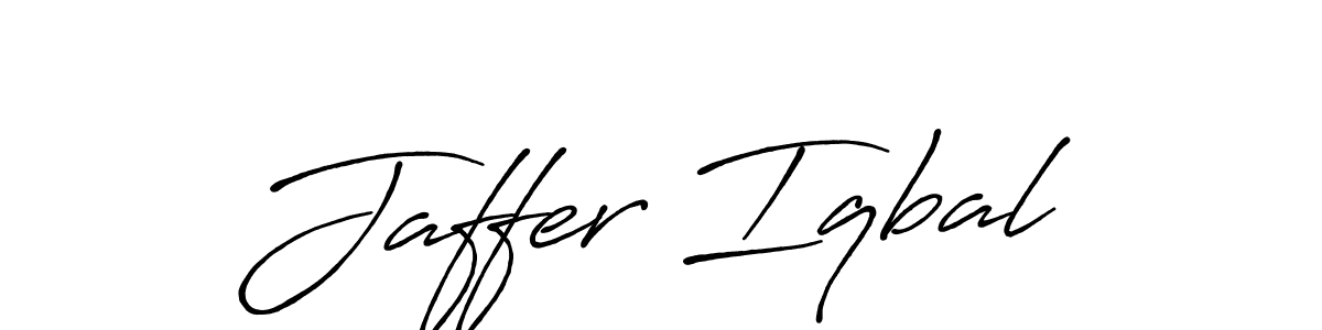 How to make Jaffer Iqbal name signature. Use Antro_Vectra_Bolder style for creating short signs online. This is the latest handwritten sign. Jaffer Iqbal signature style 7 images and pictures png