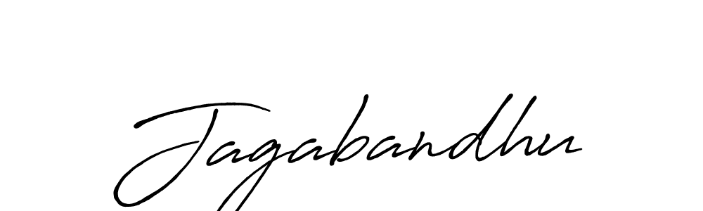 Use a signature maker to create a handwritten signature online. With this signature software, you can design (Antro_Vectra_Bolder) your own signature for name Jagabandhu. Jagabandhu signature style 7 images and pictures png
