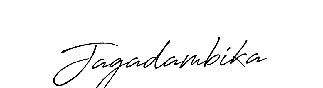 Make a beautiful signature design for name Jagadambika. With this signature (Antro_Vectra_Bolder) style, you can create a handwritten signature for free. Jagadambika signature style 7 images and pictures png