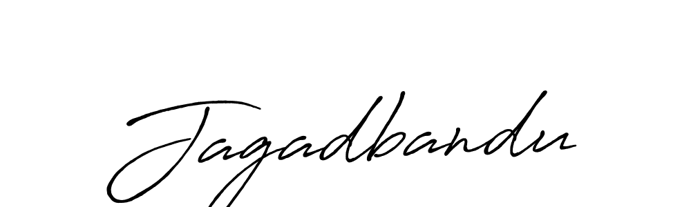 How to make Jagadbandu name signature. Use Antro_Vectra_Bolder style for creating short signs online. This is the latest handwritten sign. Jagadbandu signature style 7 images and pictures png