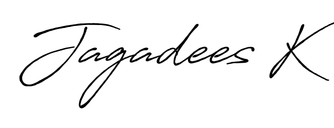 It looks like you need a new signature style for name Jagadees K. Design unique handwritten (Antro_Vectra_Bolder) signature with our free signature maker in just a few clicks. Jagadees K signature style 7 images and pictures png