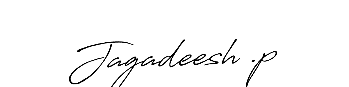 How to make Jagadeesh .p name signature. Use Antro_Vectra_Bolder style for creating short signs online. This is the latest handwritten sign. Jagadeesh .p signature style 7 images and pictures png