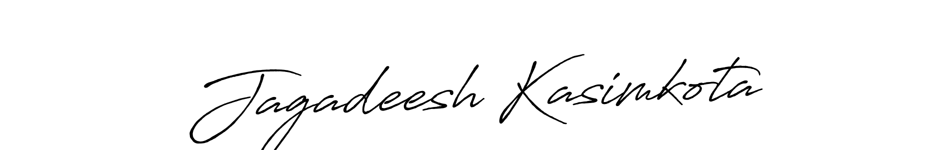 Create a beautiful signature design for name Jagadeesh Kasimkota. With this signature (Antro_Vectra_Bolder) fonts, you can make a handwritten signature for free. Jagadeesh Kasimkota signature style 7 images and pictures png