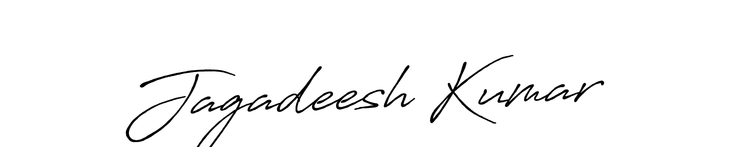 Create a beautiful signature design for name Jagadeesh Kumar. With this signature (Antro_Vectra_Bolder) fonts, you can make a handwritten signature for free. Jagadeesh Kumar signature style 7 images and pictures png