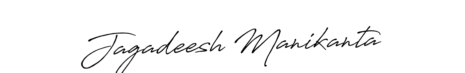 Create a beautiful signature design for name Jagadeesh Manikanta. With this signature (Antro_Vectra_Bolder) fonts, you can make a handwritten signature for free. Jagadeesh Manikanta signature style 7 images and pictures png