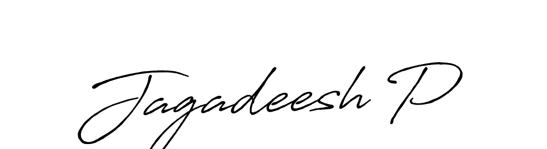 Use a signature maker to create a handwritten signature online. With this signature software, you can design (Antro_Vectra_Bolder) your own signature for name Jagadeesh P. Jagadeesh P signature style 7 images and pictures png