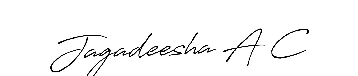 Make a beautiful signature design for name Jagadeesha A C. Use this online signature maker to create a handwritten signature for free. Jagadeesha A C signature style 7 images and pictures png
