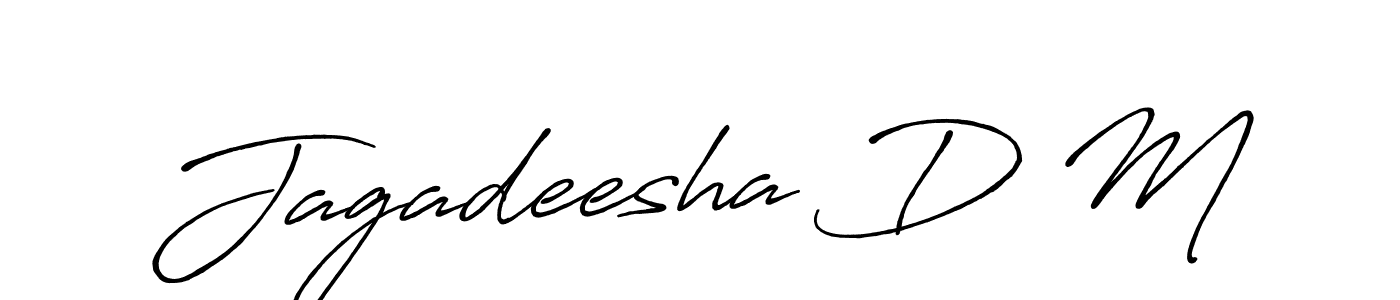 Antro_Vectra_Bolder is a professional signature style that is perfect for those who want to add a touch of class to their signature. It is also a great choice for those who want to make their signature more unique. Get Jagadeesha D M name to fancy signature for free. Jagadeesha D M signature style 7 images and pictures png